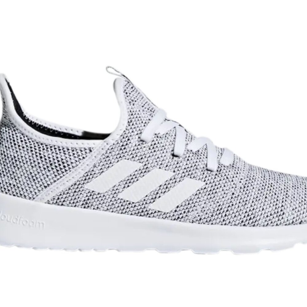 Adidas Women's Size 6 Cloudfoam Pure 'Cloud White' Black and White Sneakers